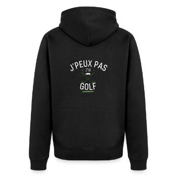 J'Peux Pas J'Ai Golf Avec papa - Veste à capuche bio Premium Unisexe - noir - Dos - Nico (187cm)
