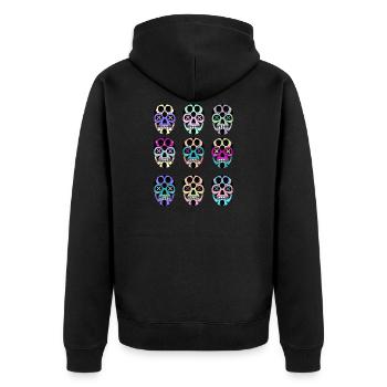 crânes - Veste à capuche bio Premium Unisexe - noir - Dos - Nico (187cm)