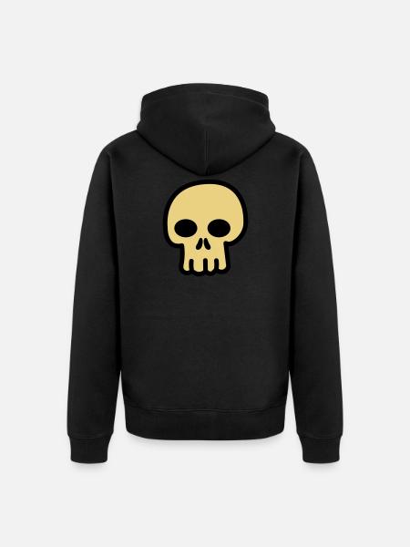 Skull Drawing Sweet - Unisex Premium Organic Zip Hoodie - black