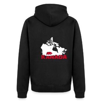 Ours sauvage du Canada - Veste à capuche bio Premium Unisexe - noir - Dos - Nico (187cm)
