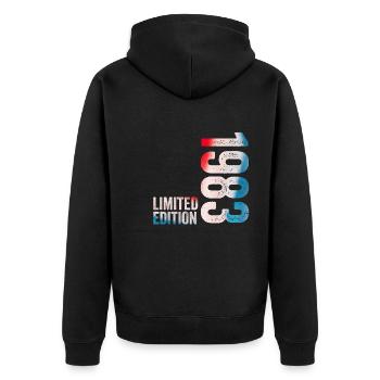 1983 Birthday Gift 1983 Limited Edition - Unisex Premium Organic Zip Hoodie - black - Back - Nico (187cm)