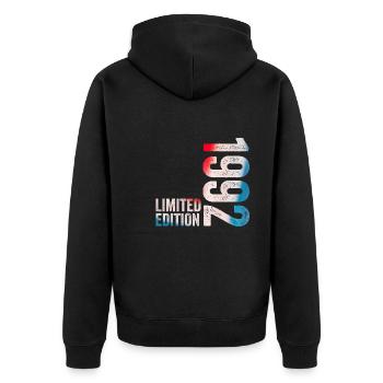 1992 Birthday Gift 1992 Limited Edition - Unisex Premium Organic Zip Hoodie - black - Back - Nico (187cm)