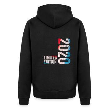 2020 Édition limitée Cadeau d’anniversaire 2020 - Veste à capuche bio Premium Unisexe - noir - Dos - Nico (187cm)