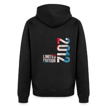 2012 Limited Edition Birthday Gift 2012 - Unisex Premium Organic Zip Hoodie - black - Back - Nico (187cm)