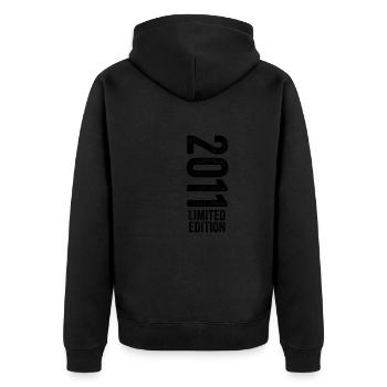 2011 Limited Edition Birthday Gift 2011 - Unisex Premium Organic Zip Hoodie - black - Back - Nico (187cm)