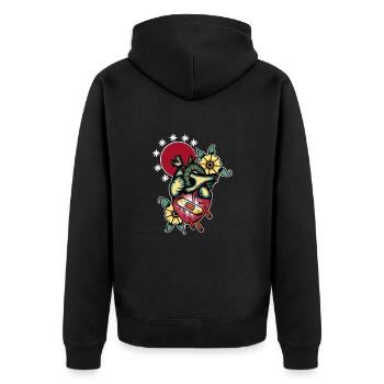 Même pas mal - Veste à capuche bio Premium Unisexe - noir - Dos - Nico (187cm)