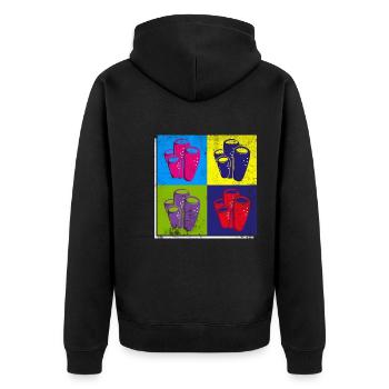 Gods Wisdom, récifs coralliens, emploi, océan, - Veste à capuche bio Premium Unisexe - noir - Dos - Nico (187cm)