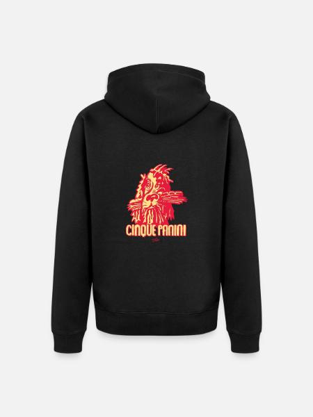 BOLEO-23 COCKER-POLDI red yellow - Unisex Premium Organic Zip Hoodie - black