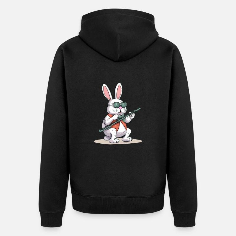 Pinpin à la flute traversière - Veste à capuche bio Premium Unisexe - noir