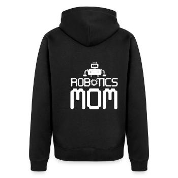 Women Build Robot Mother's Day Droid Builder Robot - Unisex Premium Organic Zip Hoodie - black - Back - Nico (187cm)
