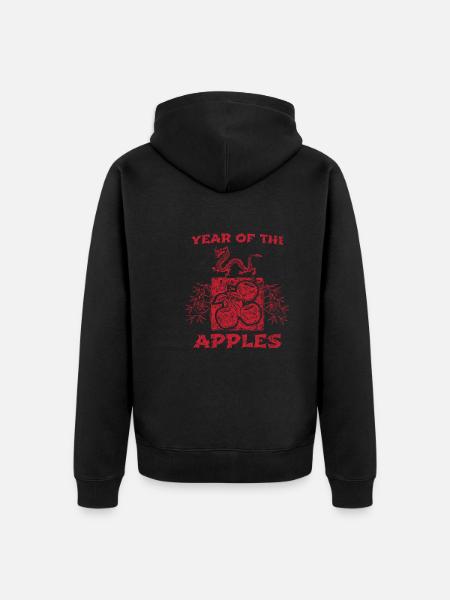 Year Of The Apples - Unisex Premium Organic Zip Hoodie - black