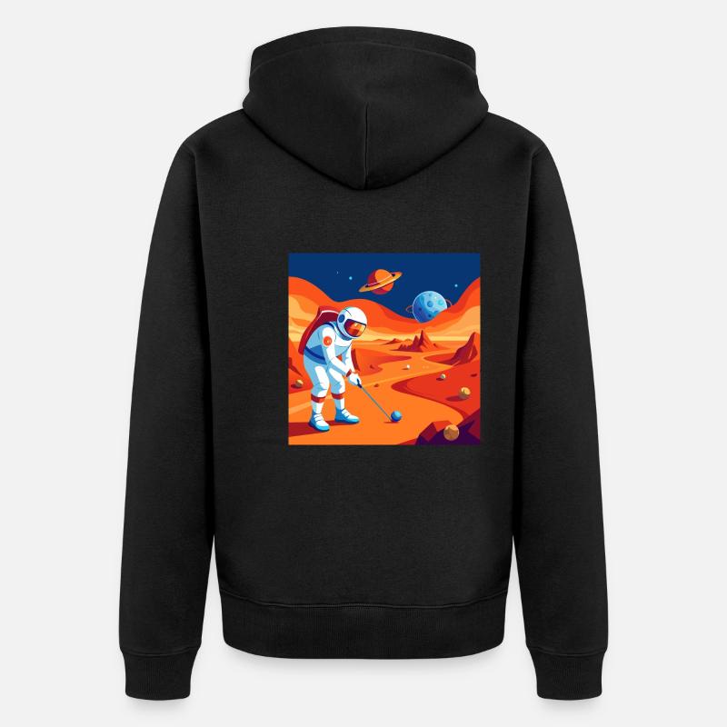 Galactic Golfer : Expérience d’exoplanète - Veste à capuche bio Premium Unisexe - noir