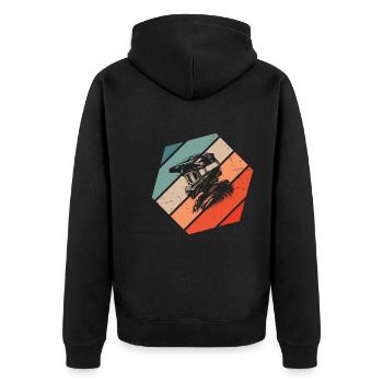 Cyclisme Femmes Hommes Cyclisme VTT - Veste à capuche bio Premium Unisexe - noir - Dos - Nico (187cm)