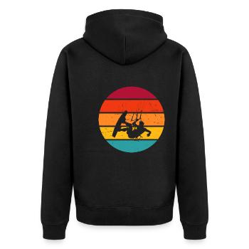 Kitesurfer Kitesurfing Kitesurfing Women - Unisex Premium Organic Zip Hoodie - black - Back - Nico (187cm)