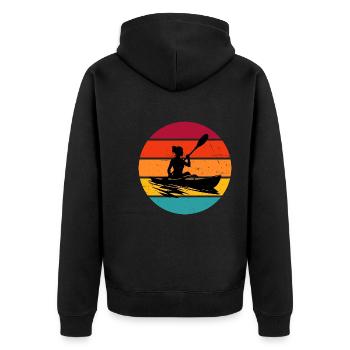 Kayak Homme Femme Kayak Canoë Kayak - Veste à capuche bio Premium Unisexe - noir - Dos - Nico (187cm)