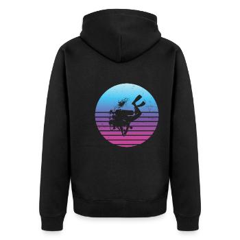 Plongée sous-marine Plongée libre Plongée sous-marine Hommes - Veste à capuche bio Premium Unisexe - noir - Dos - Nico (187cm)