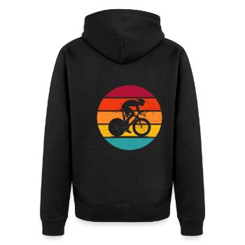 Vélo de route pour femmes Vélo de route Vélo de route Vélo de route - Veste à capuche bio Premium Unisexe - noir - Dos - Nico (187cm)