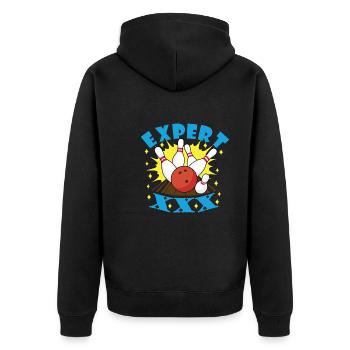 Bowling Expert XXX - Veste à capuche bio Premium Unisexe - noir - Dos - Nico (187cm)