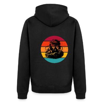 Free Dive Taucher Scuba Tauchen Scuba Diver - Unisex Premium Bio Zip Hoodie - Schwarz - Hinten - Nico (187cm)