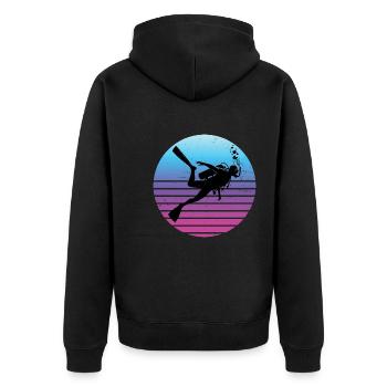 Diver Diver Hommes Scuba Diver Plongée sous-marine - Veste à capuche bio Premium Unisexe - noir - Dos - Nico (187cm)