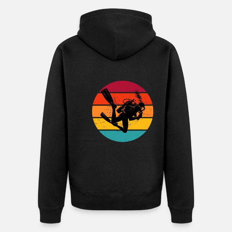 Plongée Libre Scuba Diver Homme - Veste à capuche bio Premium Unisexe - noir