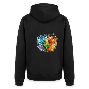 The Mother's Fairy - Unisex Premium Organic Zip Hoodie - black - Back - Nico (187cm)