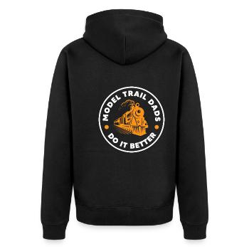 model trail dads do it better Design for a lover - Unisex Premium Organic Zip Hoodie - black - Back - Nico (187cm)