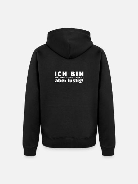 Bitte Design hochladen - Unisex Premium Bio Zip Hoodie - Schwarz
