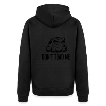 Vintage grenouille crapaud Meme grenouille ne me crapaud pas - Veste à capuche bio Premium Unisexe - noir - Dos - Nico (187cm)