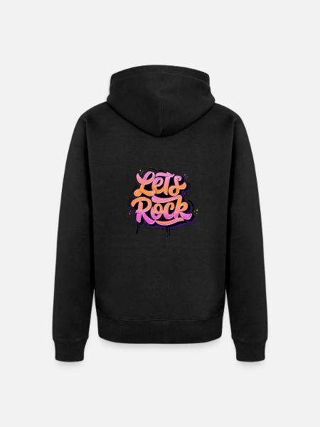 Let's Rock - Unisex Premium Organic Zip Hoodie - black