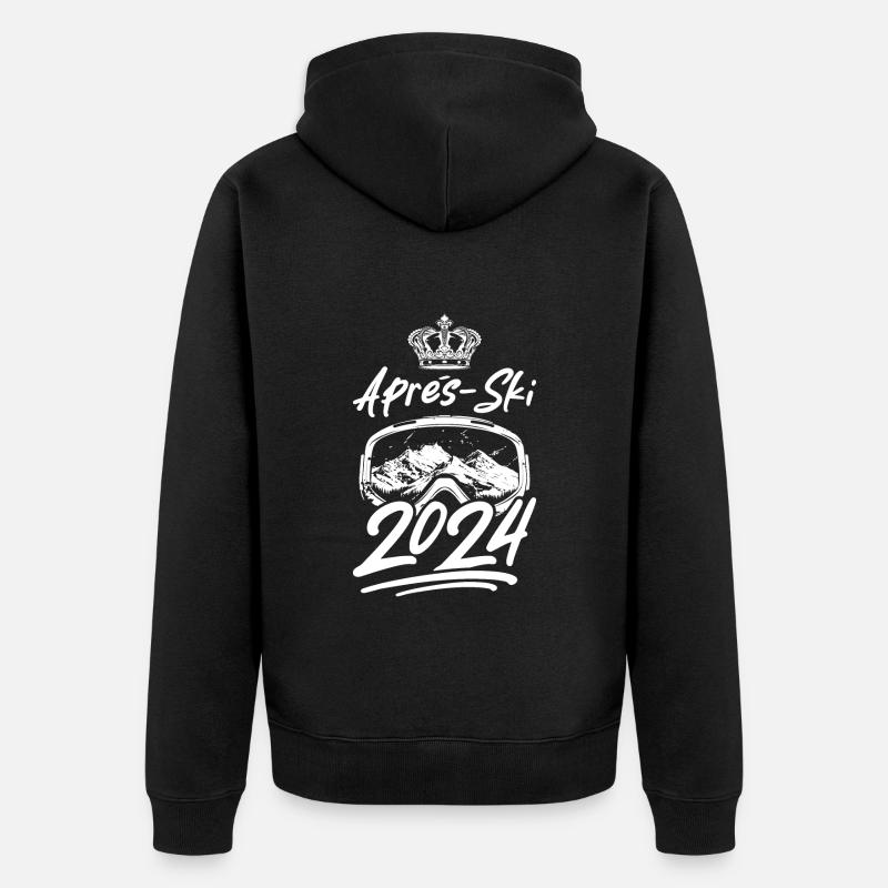 Masque de ski après-ski 2024 - Veste à capuche bio Premium Unisexe - noir