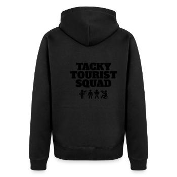 Tourist Squad Picture Photographer Vacation - Unisex Premium Bio Zip Hoodie - Schwarz - Hinten - Nico (187cm)