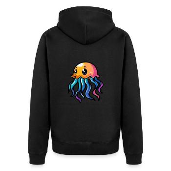 Jellyfish Comic - Premium økologisk unisex-hættejakke - sort - Bagpå - Nico (187cm)