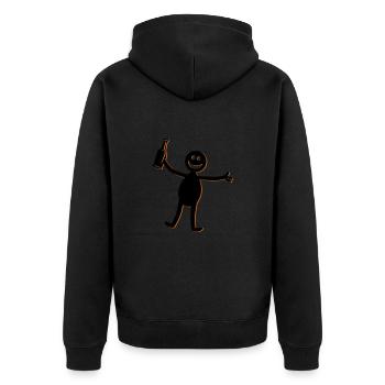 Silhouette de fête de la bière - Veste à capuche bio Premium Unisexe - noir - Dos - Nico (187cm)