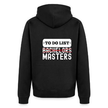 To Do List Bachelors Masters Degree Graduation - Unisex Premium Organic Zip Hoodie - black - Back - Nico (187cm)