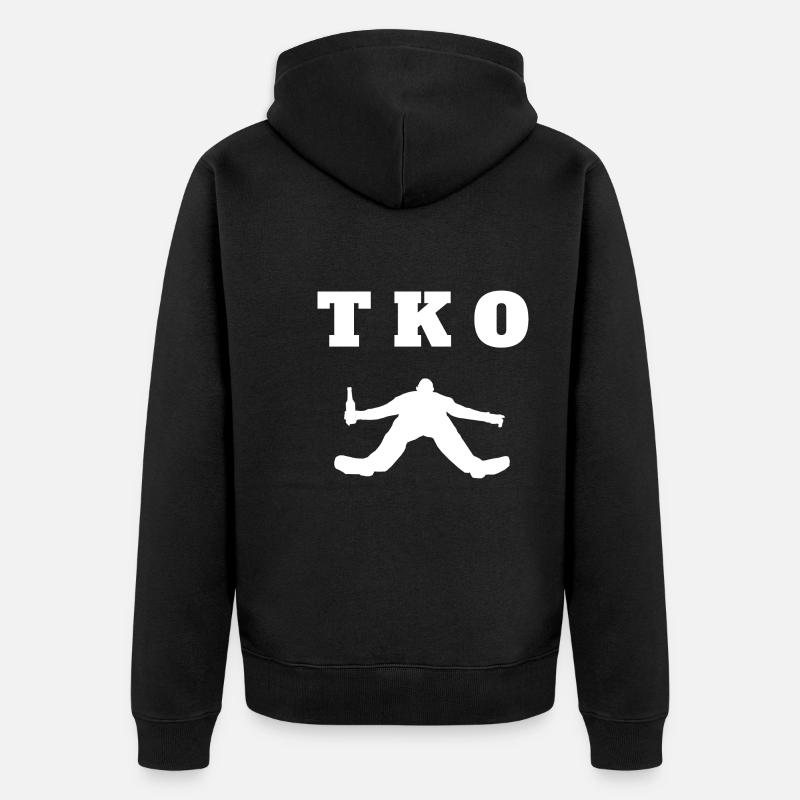 TKO Drunken Man Passed Out Blackout Coma White - Unisex Premium Bio Zip Hoodie - Schwarz