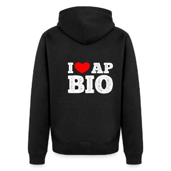 AP Biology Funny High School AP Class Survivor - Unisex Premium Organic Zip Hoodie - black - Back - Nico (187cm)