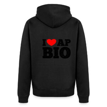 AP Biology Funny High School AP Class Survivor - Unisex Premium Organic Zip Hoodie - black - Back - Nico (187cm)