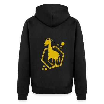 Girafe - Afrique - Nature sauvage - Conservation de la nature - Veste à capuche bio Premium Unisexe - noir - Dos - Nico (187cm)