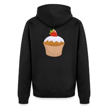 petit gâteau muffins bakery68 de cuisson gâteau gâteau - Veste à capuche bio Premium Unisexe - noir - Dos - Nico (187cm)
