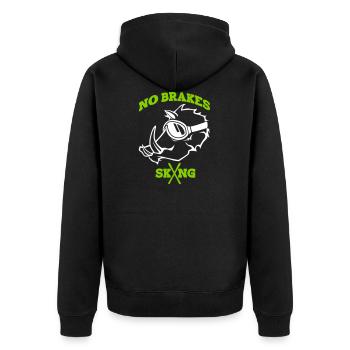 Pistensau No Brakes 2farbig - Veste à capuche bio Premium Unisexe - noir - Dos - Nico (187cm)