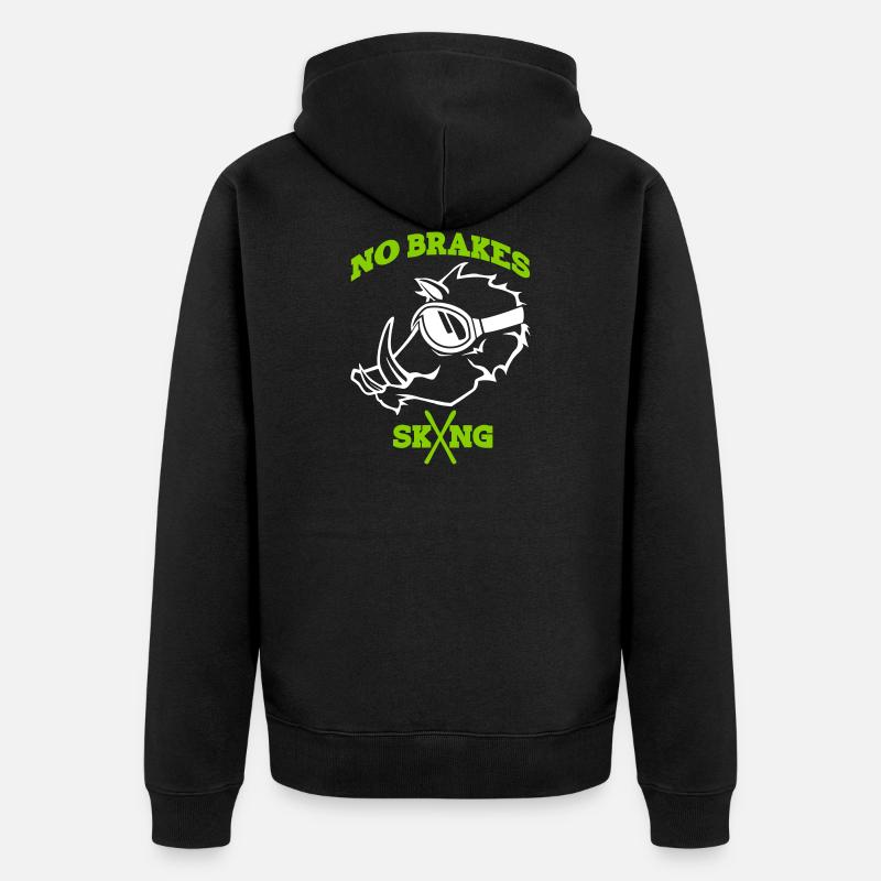 Pistensau No Brakes 2farbig - Veste à capuche bio Premium Unisexe - noir