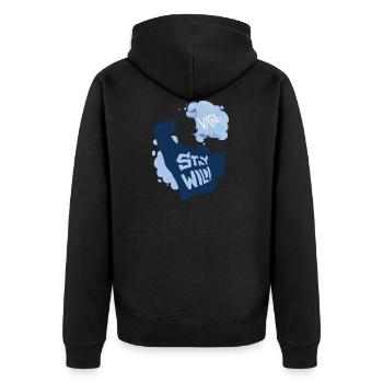 Vaperguy avec mode de vie sauvage - Veste à capuche bio Premium Unisexe - noir - Dos - Nico (187cm)