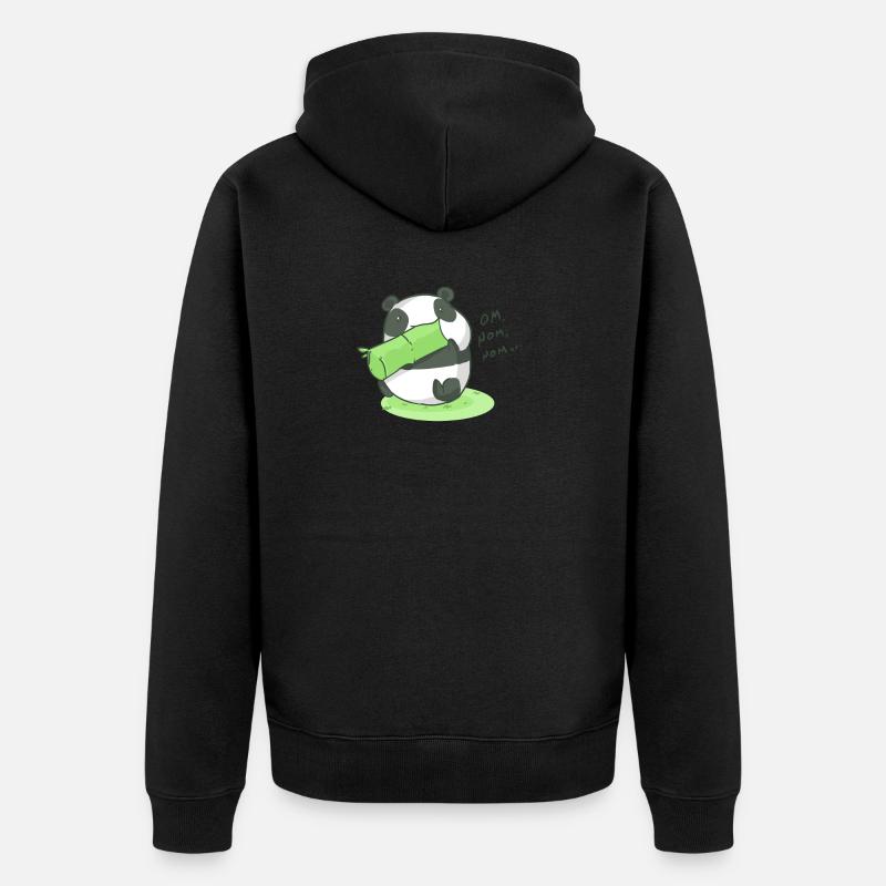 Accouplement Panda Om Nom Nom Idée Cadeau - Veste à capuche bio Premium Unisexe - noir