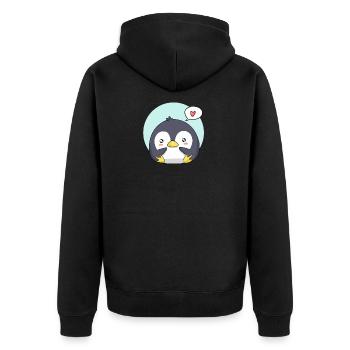 manchot - Veste à capuche bio Premium Unisexe - noir - Dos - Nico (187cm)