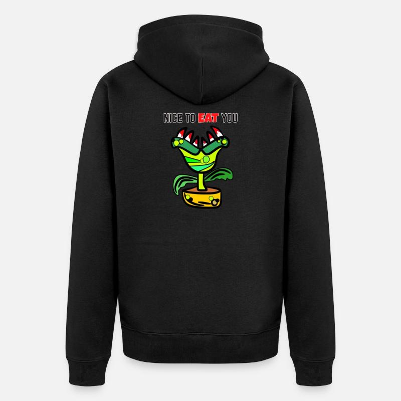 Nice to eat you - Plante carnivore - Veste à capuche bio Premium Unisexe - noir
