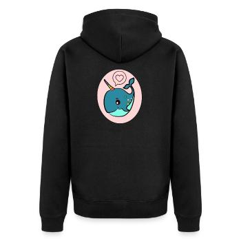 Les baleines sont excellentes - les baleines - Veste à capuche bio Premium Unisexe - noir - Dos - Nico (187cm)