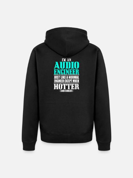 AUDIO ENGINEER - Unisex Premium Organic Zip Hoodie - black