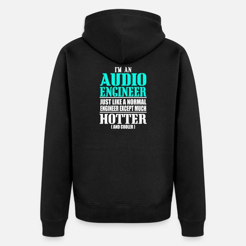 AUDIO ENGINEER - Unisex Premium Bio Zip Hoodie - Schwarz