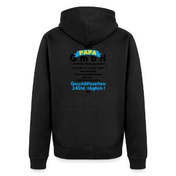 Papa GmbH 2 HARIZ Papa Fête des Pères Cadeau - Veste à capuche bio Premium Unisexe - noir - Dos - Nico (187cm)